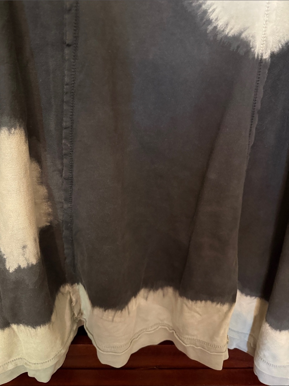 Paper Lace top. OS.   Runs small. Black and Cream grey.  Super cute. Worn. - Picture 7 of 7